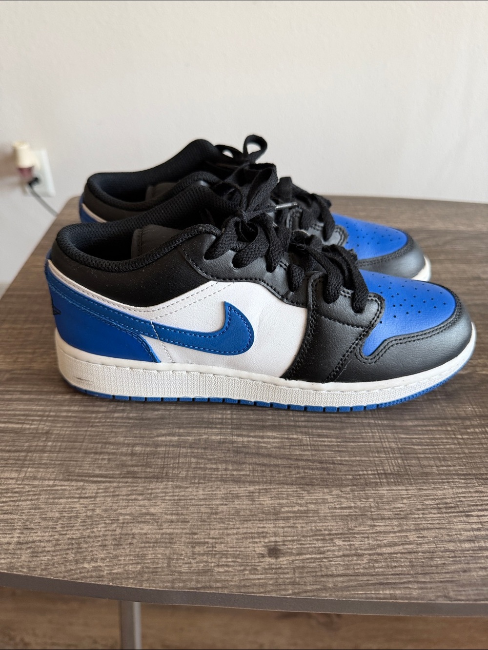 Kids Nike Dunks Black and Blue Low-Top Sneakers